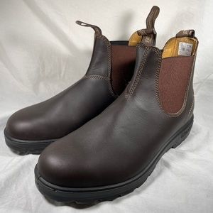 Authentic Blundstone 500 Mens Size 10 Pull on Boot Stout Brown Leather